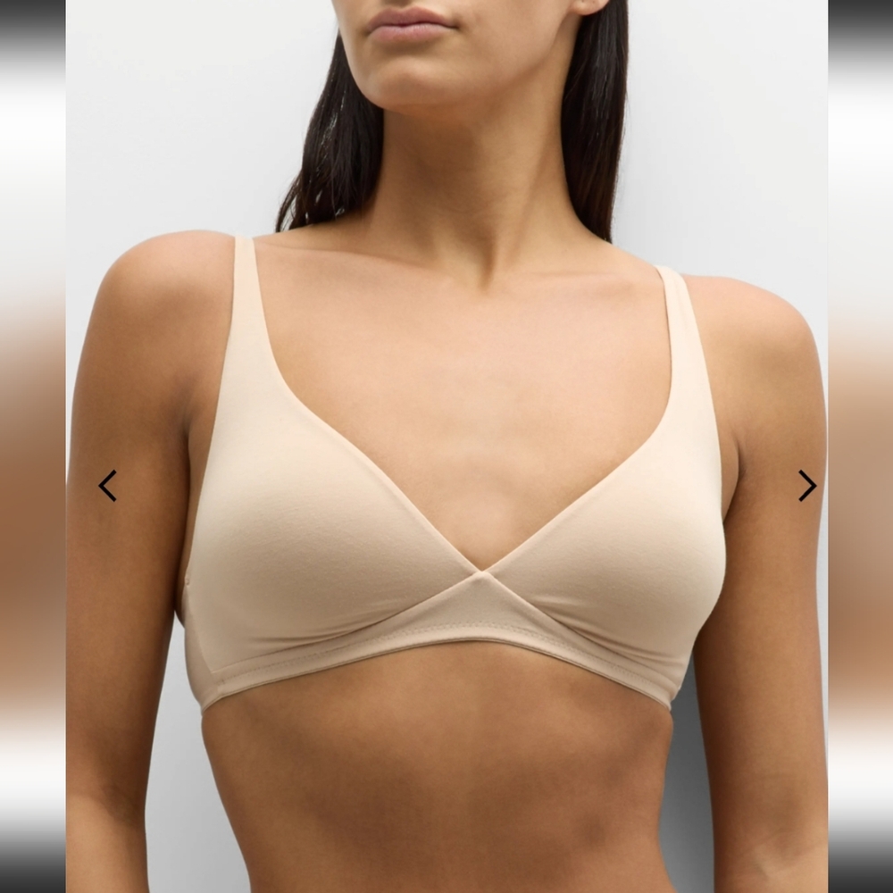 HANRO COTTON SENSATION SOFT CUP BRA IN BEIGE /SIZES: 32D /34 A B,C /36D /38D